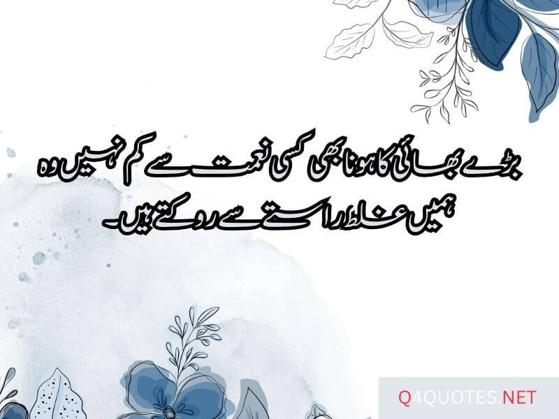 Elder Brother Quotes In Urdu