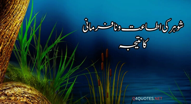 Islamic Stories شوہر کی اطاعت و نافرمانی کا نتیجہ